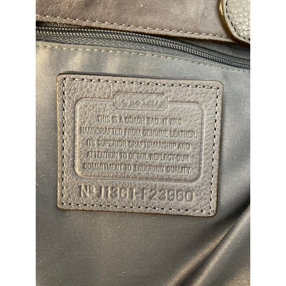 COACH F23960 PURPLE -GRAY PEBBLED LEATHER HOBO BAG - Picture 13 of 16